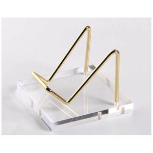 Alwaysh - Metal Business Card Display Stand with Clear Acrylic Base - Crystal Coin Holder - for Business Cards, Geodes, Fossils, Minerals, Crystals Alwaysh - Metal Business Card Display Stand with Clear Acrylic Base - Crystal Coin Holder - for Business Cards, Geodes, Fossils, Minerals, Crystals