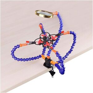 Multi-Function Electronics Helping Hand - Third Hand with 3x Magnifying Glass and Flexible Clamps - Alwaysh Multi-Function Electronics Helping Hand - Third Hand with 3x Magnifying Glass and Flexible Clamps - Alwaysh