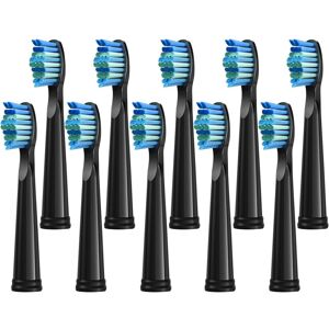 Alwaysh - Replacement Brush Heads 10 pc Compatible with Fairywill FW-507 D7 Electric Toothbrush Soft Bristles Replacement Head (Black 10) Alwaysh - Replacement Brush Heads 10 pc Compatible with Fairywill FW-507 D7 Electric Toothbrush Soft Bristles Replacement Head (Black 10)