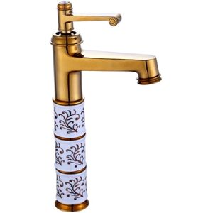 Alwaysh - Robinet de lavabo tout cuivre en céramique dorée Alwaysh - Robinet de lavabo tout cuivre en céramique dorée