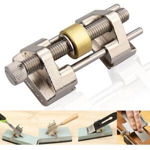 Alwaysh - Sharpening guide - Stainless steel - Side clamping - Fixed angle - With brass roller for wood chisels, planer blade Alwaysh - Sharpening guide - Stainless steel - Side clamping - Fixed angle - With brass roller for wood chisels, planer blade