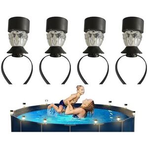 AlwaysH Solar Lights for Above Ground Pool, Solar Frame Pool Light - 4pcs Above Ground Fence Lights for Framed Pool - Outdoor Garden Lighting AlwaysH Solar Lights for Above Ground Pool, Solar Frame Pool Light - 4pcs Above Ground Fence Lights for Framed Pool - Outdoor Garden Lighting