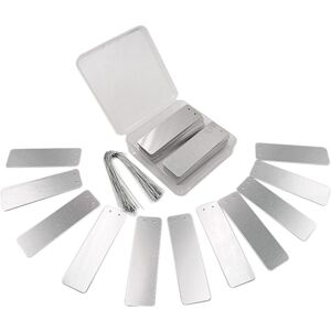 100 Pcs Aluminum Plant Label, Metal Plant Tags, Double Sided Write-On Tree Tags with Metal Wires, Waterproof Plant Markers - Alwaysh 100 Pcs Aluminum Plant Label, Metal Plant Tags, Double Sided Write-On Tree Tags with Metal Wires, Waterproof Plant Markers - Alwaysh