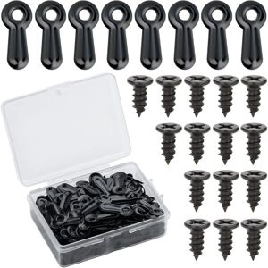 Alwaysh - 100 Pieces Picture Frame Turn Knob Fasteners and 100 Pieces Flat Head Picture Frame Hanger Screws, Iron Turn Knob Latch for Photo Frames Alwaysh - 100 Pieces Picture Frame Turn Knob Fasteners and 100 Pieces Flat Head Picture Frame Hanger Screws, Iron Turn Knob Latch for Photo Frames
