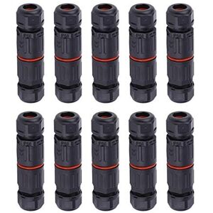 Alwaysh - 10PCS IP68 Waterproof Cable Connector, 0.5mm²2.0mm² 3 Pin Junction Box Cable Connector for Outdoor Fountains, Landscape Aquariums, Street Alwaysh - 10PCS IP68 Waterproof Cable Connector, 0.5mm²2.0mm² 3 Pin Junction Box Cable Connector for Outdoor Fountains, Landscape Aquariums, Street