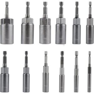 Alwaysh - 1/4' Hex Socket Bit Adapter 6-19mm for Hand Drill, Electric Screwdriver, Socket Wrench(12Pcs) Alwaysh - 1/4' Hex Socket Bit Adapter 6-19mm for Hand Drill, Electric Screwdriver, Socket Wrench(12Pcs)