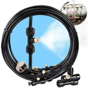 ALWAYSH 15M Outdoor Patio Mist Sprayer, Misting System Misting Cooling System, Mist Hose Kit for Garden Parasol Trampoline Greenhouse Swimming Pool (21 ALWAYSH 15M Outdoor Patio Mist Sprayer, Misting System Misting Cooling System, Mist Hose Kit for Garden Parasol Trampoline Greenhouse Swimming Pool (21