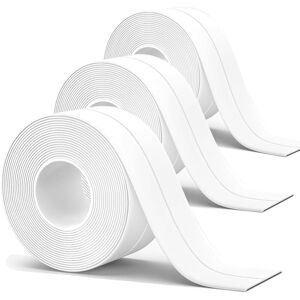 3PCS Self-adhesive Waterproof Sealant Strip Mold Proof Bath Sealing Tape for Kitchen Toilet Wall Corner Bathtub White - Alwaysh 3PCS Self-adhesive Waterproof Sealant Strip Mold Proof Bath Sealing Tape for Kitchen Toilet Wall Corner Bathtub White - Alwaysh