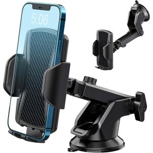Car Phone Holder, Car Dashboard and Car Windshield Phone Holder, 360 Degree Rotation, One Button Release, for 4-7 inch Smartphone - Alwaysh Car Phone Holder, Car Dashboard and Car Windshield Phone Holder, 360 Degree Rotation, One Button Release, for 4-7 inch Smartphone - Alwaysh