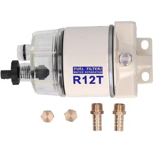 Alwaysh - Complete Fuel Filter Water Separator Kit, Marine Spin-on Fuel Filter Water Separator Flow 30 gph with Automatic Drain R12T Replacement Alwaysh - Complete Fuel Filter Water Separator Kit, Marine Spin-on Fuel Filter Water Separator Flow 30 gph with Automatic Drain R12T Replacement