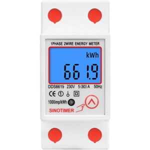 DDS6619-012 Single-phase multifunction electronic meter - Backlit lcd display - din rail - 5-80A 230V - Dimensions: 7.83.56.5cm - Alwaysh DDS6619-012 Single-phase multifunction electronic meter - Backlit lcd display - din rail - 5-80A 230V - Dimensions: 7.83.56.5cm - Alwaysh