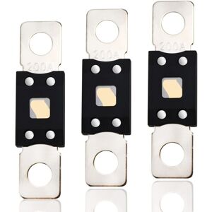 AlwaysH High Current Mega Fuse 200A Amp Fuse 3pcs for Cars, Construction Vehicles, Caravans, Trucks AlwaysH High Current Mega Fuse 200A Amp Fuse 3pcs for Cars, Construction Vehicles, Caravans, Trucks