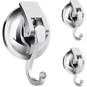 Alwaysh - Lot of 3 Powerful Vacuum Suction Cup Hooks 10KG Plastic Wall Hook No Drilling Bathroom Towel Holder Suction Cup Hook for Bathrobe Shower Alwaysh - Lot of 3 Powerful Vacuum Suction Cup Hooks 10KG Plastic Wall Hook No Drilling Bathroom Towel Holder Suction Cup Hook for Bathrobe Shower