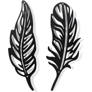 Alwaysh - Pcs Feather Metal Wall Decor, Black Wall Hanging Decor Silhouette Wall Art for Home Bedroom Living Room Bathroom Kitchen Office Hotel Wall Alwaysh - Pcs Feather Metal Wall Decor, Black Wall Hanging Decor Silhouette Wall Art for Home Bedroom Living Room Bathroom Kitchen Office Hotel Wall