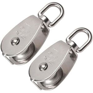 Pieces 32mm Single Pulley 304 Stainless Steel Lifting Pulley Pulley Capacity Lifting 250kg- Silver - Alwaysh Pieces 32mm Single Pulley 304 Stainless Steel Lifting Pulley Pulley Capacity Lifting 250kg- Silver - Alwaysh