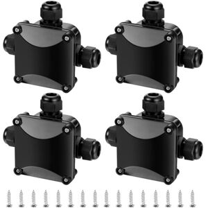 AlwaysH Pieces IP68 Junction Box, 3 Way Waterproof Connector Outdoor Electrical Box Connectors, Waterproof Electrical Connection Box - Ø AlwaysH Pieces IP68 Junction Box, 3 Way Waterproof Connector Outdoor Electrical Box Connectors, Waterproof Electrical Connection Box - Ø