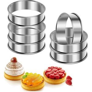 Alwaysh - Pieces Pastry Circle, Tartlet Circle, Round Cake Molds, Pastry Rings, Pastry Molds, Tart Rings, Non-Stick Tartlet Circle for Muffins Pies Alwaysh - Pieces Pastry Circle, Tartlet Circle, Round Cake Molds, Pastry Rings, Pastry Molds, Tart Rings, Non-Stick Tartlet Circle for Muffins Pies