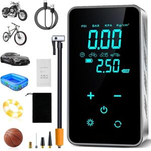 Alwaysh - Portable Air Compressor, 150PSI Electric Tire Inflator, Electric Bike Pump, Cordless Air Pump Electric Air Compressor with Touch Alwaysh - Portable Air Compressor, 150PSI Electric Tire Inflator, Electric Bike Pump, Cordless Air Pump Electric Air Compressor with Touch