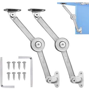 Alwaysh - Set of 2 Softclose Lid Support Hinges with Locking System - For Kitchen Door, Cabinet Door, Wardrobe - Opening Angle 75°/90°/110° Alwaysh - Set of 2 Softclose Lid Support Hinges with Locking System - For Kitchen Door, Cabinet Door, Wardrobe - Opening Angle 75°/90°/110°