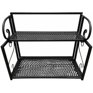 AlwaysH Shower Storage Shelf, Two Tier Iron Shelf Organizer Basket, Basket Under Shelf Storage Basket for Kitchen Cupboards, Cabinets, Shelves, Base AlwaysH Shower Storage Shelf, Two Tier Iron Shelf Organizer Basket, Basket Under Shelf Storage Basket for Kitchen Cupboards, Cabinets, Shelves, Base