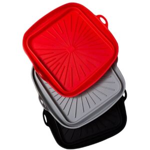 Alwaysh - Silicone Air Fryer Mold, 3 Pieces Reusable Air Fryer Basket Mold Foldable Square Airfryer Liner Tray for Air Fryer, Microwave, Oven Alwaysh - Silicone Air Fryer Mold, 3 Pieces Reusable Air Fryer Basket Mold Foldable Square Airfryer Liner Tray for Air Fryer, Microwave, Oven