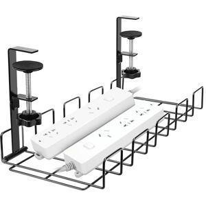 Alwaysh - Under Desk Cable Management Tray, No Drilling, Cable Tray with Clamp, Under Desk Cable Shelf Cable Management for Wire Management, for Alwaysh - Under Desk Cable Management Tray, No Drilling, Cable Tray with Clamp, Under Desk Cable Shelf Cable Management for Wire Management, for