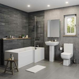 Affine - Amelie l Bathroom Suite with Right Hand Bath Affine - Amelie l Bathroom Suite with Right Hand Bath