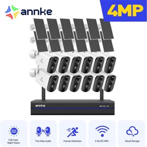 Annke - 4MP 2K Solar Security Cameras Outdoor Wireless with pir Humanoid Detection Smart Playback Annke - 4MP 2K Solar Security Cameras Outdoor Wireless with pir Humanoid Detection Smart Playback