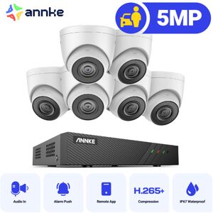Annke - 8 Channel PoE Security System with 6 Turret Cameras, exir 2.0 Night Vision, Built-in Mic & sd Card Slot, Works with Alexa , IP67 Waterproof Annke - 8 Channel PoE Security System with 6 Turret Cameras, exir 2.0 Night Vision, Built-in Mic & sd Card Slot, Works with Alexa , IP67 Waterproof