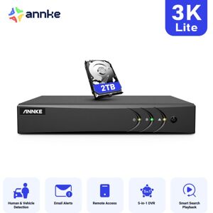Annke - 8CH 5-in-1 cctv Security DVR,3K Lite H.265+ cctv dvr Supports 8CH Analog and 2CH ip Cameras - 2TB hdd Annke - 8CH 5-in-1 cctv Security DVR,3K Lite H.265+ cctv dvr Supports 8CH Analog and 2CH ip Cameras - 2TB hdd