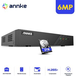 Annke - 8CH nvr Ultra hd poe Video Surveillance System H.265+ PoE nvr Home Surveillance System- 2TB hdd Annke - 8CH nvr Ultra hd poe Video Surveillance System H.265+ PoE nvr Home Surveillance System- 2TB hdd