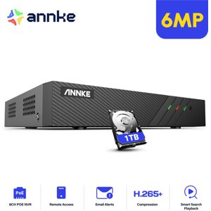 Annke - 8CH poe Video Recorder H.265+ nvr Smart Motion-Triggered Alerts For hd poe 5MP 6MP ip poe Cameras Home Surveillance Security System - 1TB hdd Annke - 8CH poe Video Recorder H.265+ nvr Smart Motion-Triggered Alerts For hd poe 5MP 6MP ip poe Cameras Home Surveillance Security System - 1TB hdd