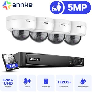 Annke - 8MP 8 Channel PoE nvr Security System,3K 4×Cameras,,Built-in Mic & sd Card Slot, exir 2.0 Night Vision - 2TB hdd Annke - 8MP 8 Channel PoE nvr Security System,3K 4×Cameras,,Built-in Mic & sd Card Slot, exir 2.0 Night Vision - 2TB hdd