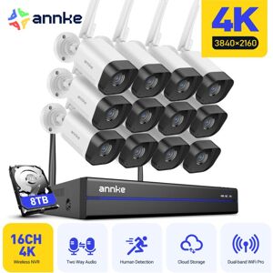 Annke - 8MP Smart Network Wireless Security Camera System with Human Motion Detection IP66 8TB hdd Annke - 8MP Smart Network Wireless Security Camera System with Human Motion Detection IP66 8TB hdd