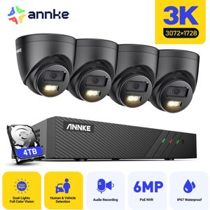 Annke - H.265+ Security 3K 8CH nvr System with ai Human/Vehicle Detection,4 Cameras,Waterproof IP67 - 4TB hdd Annke - H.265+ Security 3K 8CH nvr System with ai Human/Vehicle Detection,4 Cameras,Waterproof IP67 - 4TB hdd