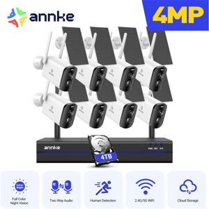Annke - Wireless Security Solar Camera Outdoor Human Detection 4MP Dual Light WiFi Battery Color Night Vision Camera 4TB Annke - Wireless Security Solar Camera Outdoor Human Detection 4MP Dual Light WiFi Battery Color Night Vision Camera 4TB
