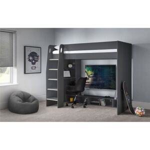 MARLBOROUGH Anthracite Gaming Bed with Desk - Single 3ft (90cm) MARLBOROUGH Anthracite Gaming Bed with Desk - Single 3ft (90cm)