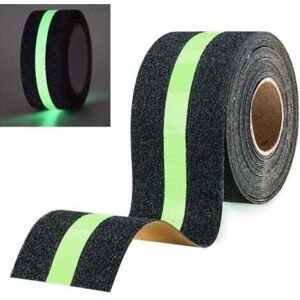 TOOLIVE Anti-Slip Tape with Luminous Foil, Glows in the Dark, Safety Tape for Stairs, Ladders, Slippery Floors Indoors and Outdoors, 5 mx 5 cm TOOLIVE Anti-Slip Tape with Luminous Foil, Glows in the Dark, Safety Tape for Stairs, Ladders, Slippery Floors Indoors and Outdoors, 5 mx 5 cm