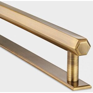 Antique Brass Hexagonal Cabinet t Bar Handle With Backplate - Solid Brass - Hole Centre 384mm Se Home Antique Brass Hexagonal Cabinet t Bar Handle With Backplate - Solid Brass - Hole Centre 384mm Se Home