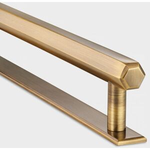 Antique Brass Hexagonal Cabinet t Bar Handle With Backplate - Solid Brass - Hole Centre 632mm Se Home Antique Brass Hexagonal Cabinet t Bar Handle With Backplate - Solid Brass - Hole Centre 632mm Se Home