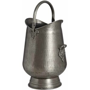 HILL INTERIORS Antique Pewter Coal Bucket - Metal - L36 x W26 x H50 cm - Gun Metal HILL INTERIORS Antique Pewter Coal Bucket - Metal - L36 x W26 x H50 cm - Gun Metal