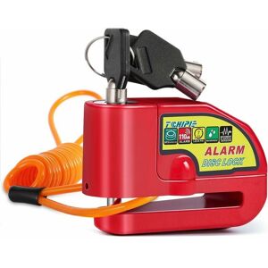Trimec - Antivol Moto Bloque Disque avec Alarme de 110dB, Antivol Scooter Bloc Disque Moto Alarme pour Moto/Vélo/Scooter, 3 Clés, 1,5m Câble de Trimec - Antivol Moto Bloque Disque avec Alarme de 110dB, Antivol Scooter Bloc Disque Moto Alarme pour Moto/Vélo/Scooter, 3 Clés, 1,5m Câble de