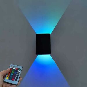 TRIMEC Applique murale LED 5 W pour l'intérieur - Lumière d'ambiance avec variateur RVB - Lumière moderne vers le bas - Éclairage mural en aluminium pour TRIMEC Applique murale LED 5 W pour l'intérieur - Lumière d'ambiance avec variateur RVB - Lumière moderne vers le bas - Éclairage mural en aluminium pour