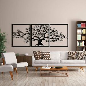 MEMKEY Metal Tree of Life Wall Decor 3D Metal Sculpture for Home Office Bedroom Living Room Outdoor Decoration Large Set of 3 Black (57' x 23') MEMKEY Metal Tree of Life Wall Decor 3D Metal Sculpture for Home Office Bedroom Living Room Outdoor Decoration Large Set of 3 Black (57' x 23')