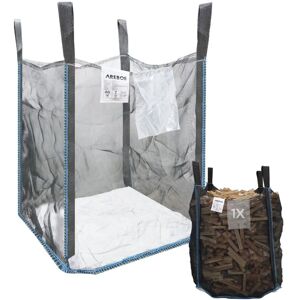 Arebos - Premium Wood Bag Big Bag 100x100x120 cm with 4 loops and filling skirt load capacity 1000 kg bags for building rubble, wood, garden waste Arebos - Premium Wood Bag Big Bag 100x100x120 cm with 4 loops and filling skirt load capacity 1000 kg bags for building rubble, wood, garden waste