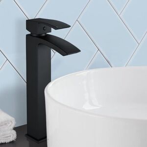 Nes Home - Arke Modern Extended Matte Black Design Countertop Basin Mono Mixer Tap Nes Home - Arke Modern Extended Matte Black Design Countertop Basin Mono Mixer Tap