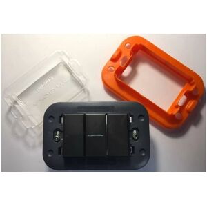 BTICINO Arnould AT80077 - Axolute Plate with 2 shutters + 1 Luminous axial switch - anthracite BTICINO Arnould AT80077 - Axolute Plate with 2 shutters + 1 Luminous axial switch - anthracite