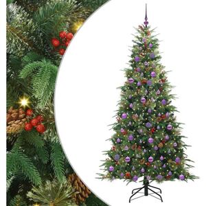 Artificial Hinged Christmas Tree Green 210 cm PE and PVC vidaXL Artificial Hinged Christmas Tree Green 210 cm PE and PVC vidaXL
