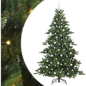 Artificial Hinged Christmas Tree with 300 LEDs 210 cm PVC vidaXL Artificial Hinged Christmas Tree with 300 LEDs 210 cm PVC vidaXL