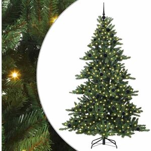 Artificial Hinged Christmas Tree with 300 LEDs 210 cm PVC vidaXL Artificial Hinged Christmas Tree with 300 LEDs 210 cm PVC vidaXL